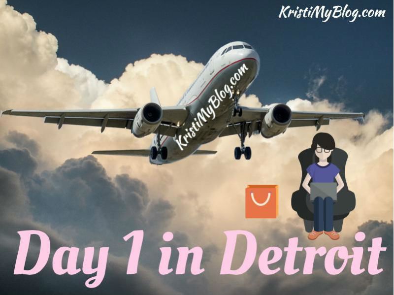 Day 1 in Detroit with an airplane in the background