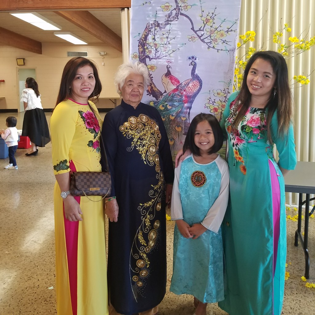 My family and I in traditional Vietnamese dresses.