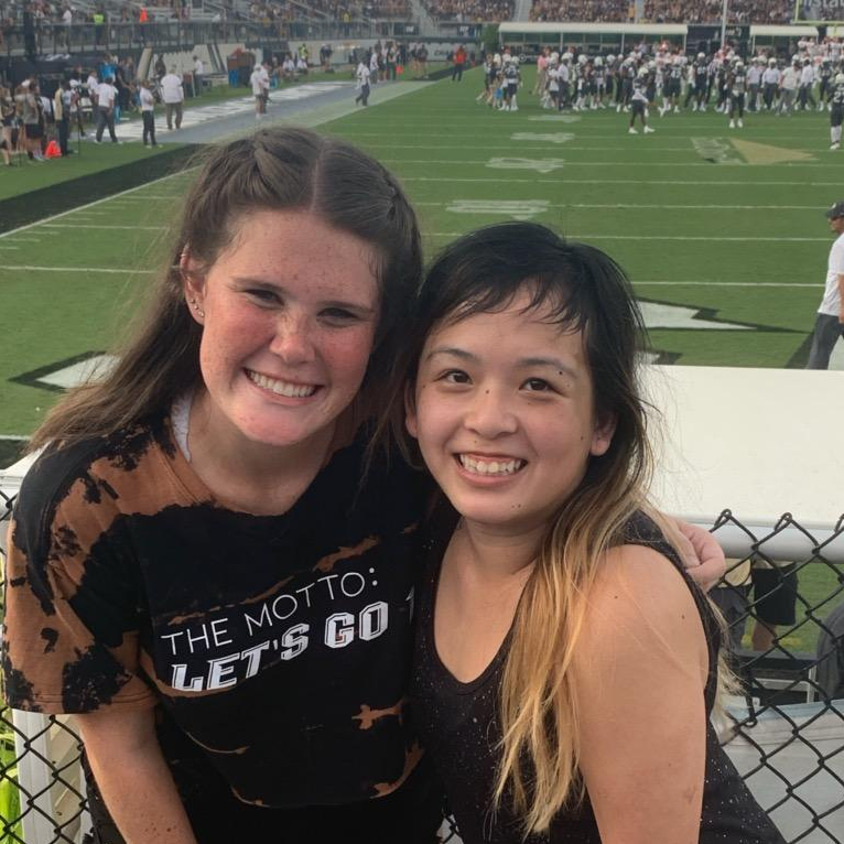Me at the first game of the season with my friend Gil. Excuse the hat hair.