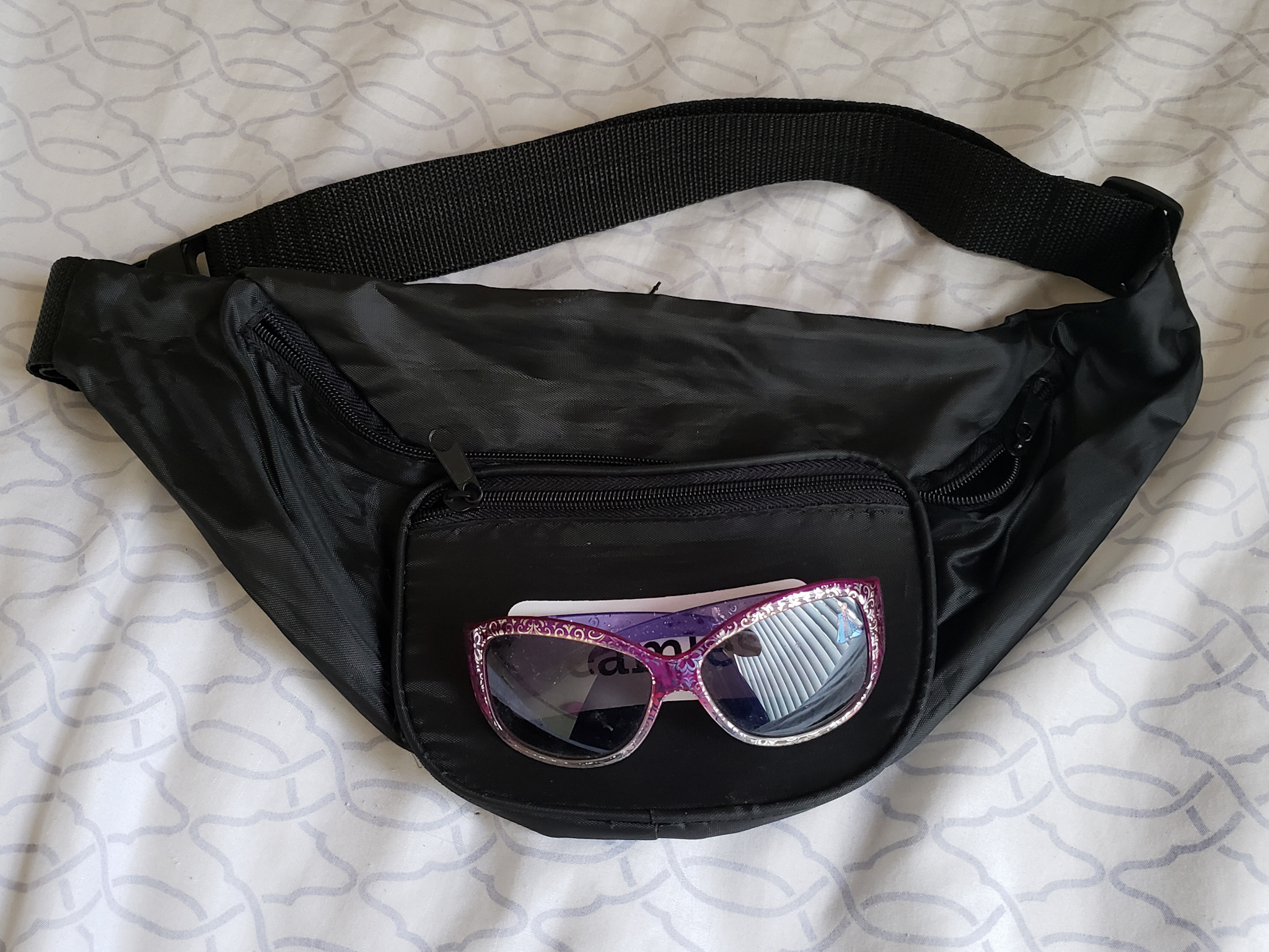 My fanny pack and a cute pair of sunglasses.