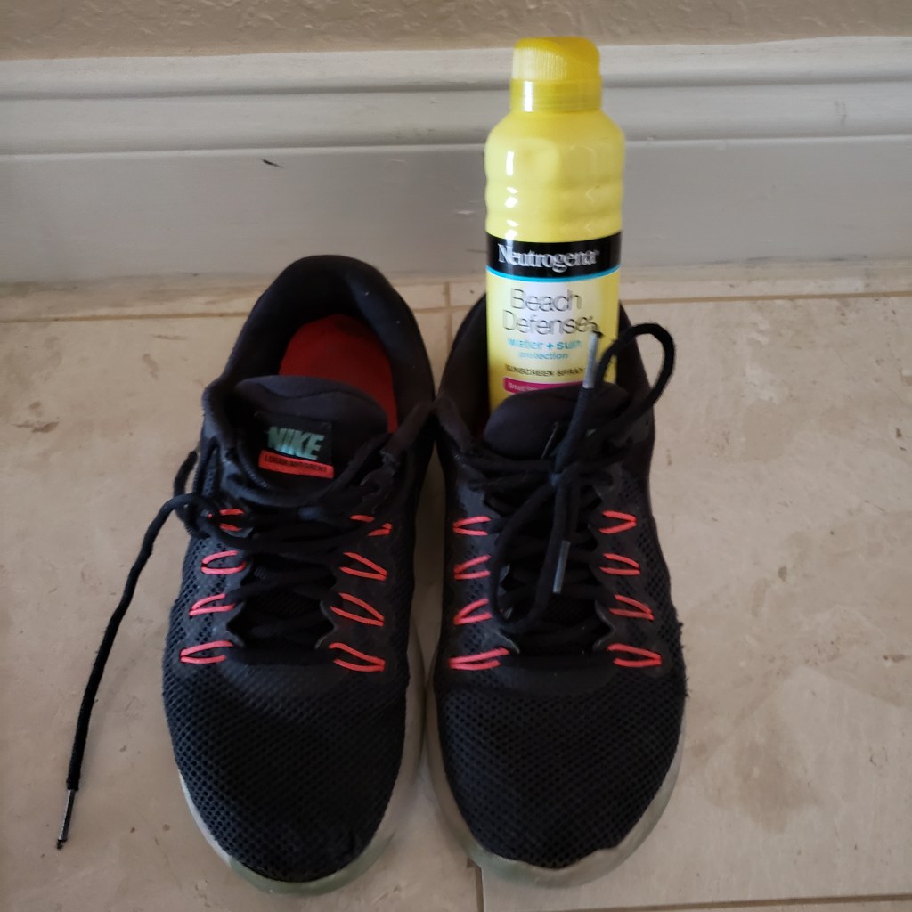 Here is my preferred sunscreen, along with a pair of comfortable shoes I like to wear.