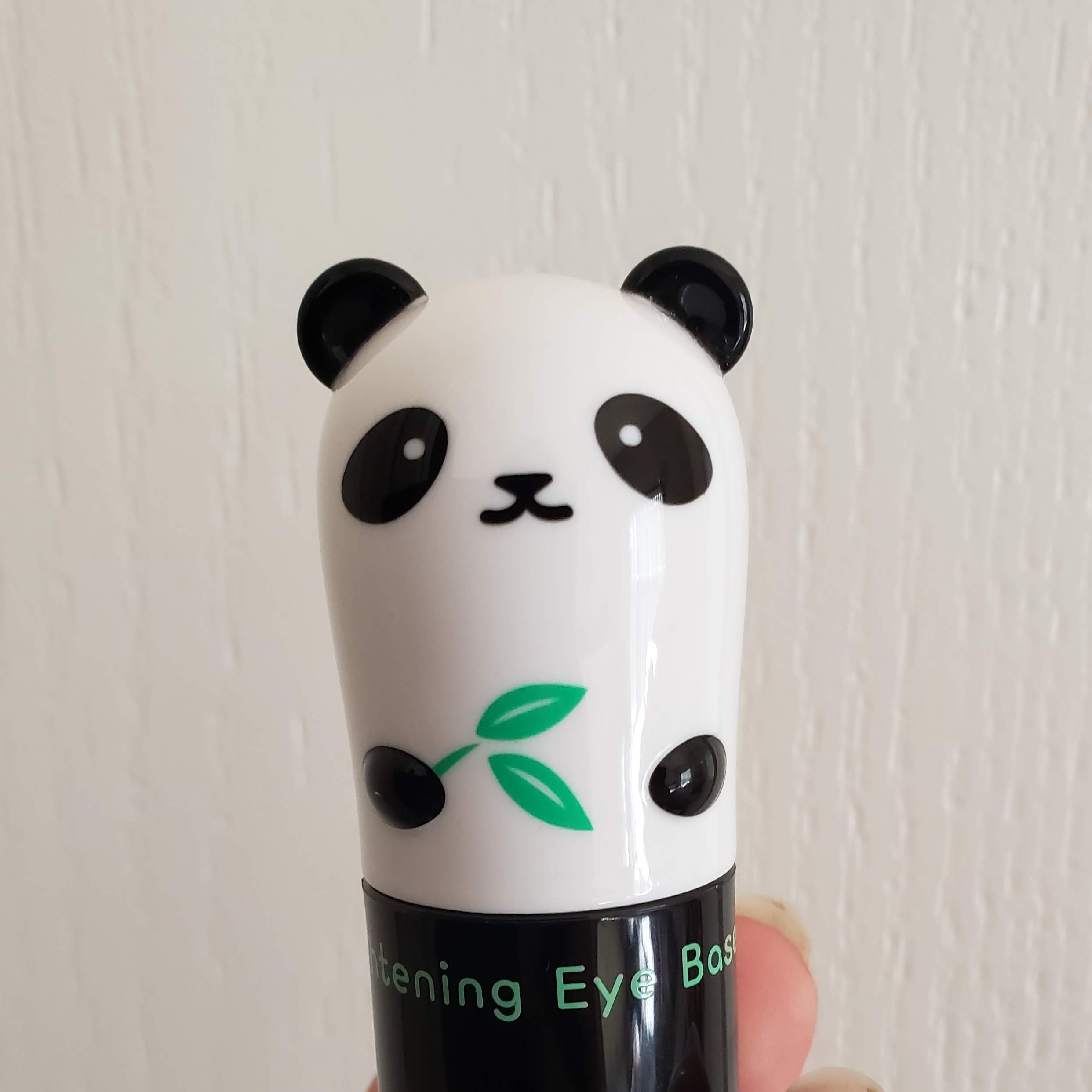 The container for the Brightening Eye Base is slightly bigger than a lipstick, and is much cuter with the panda face on it.
