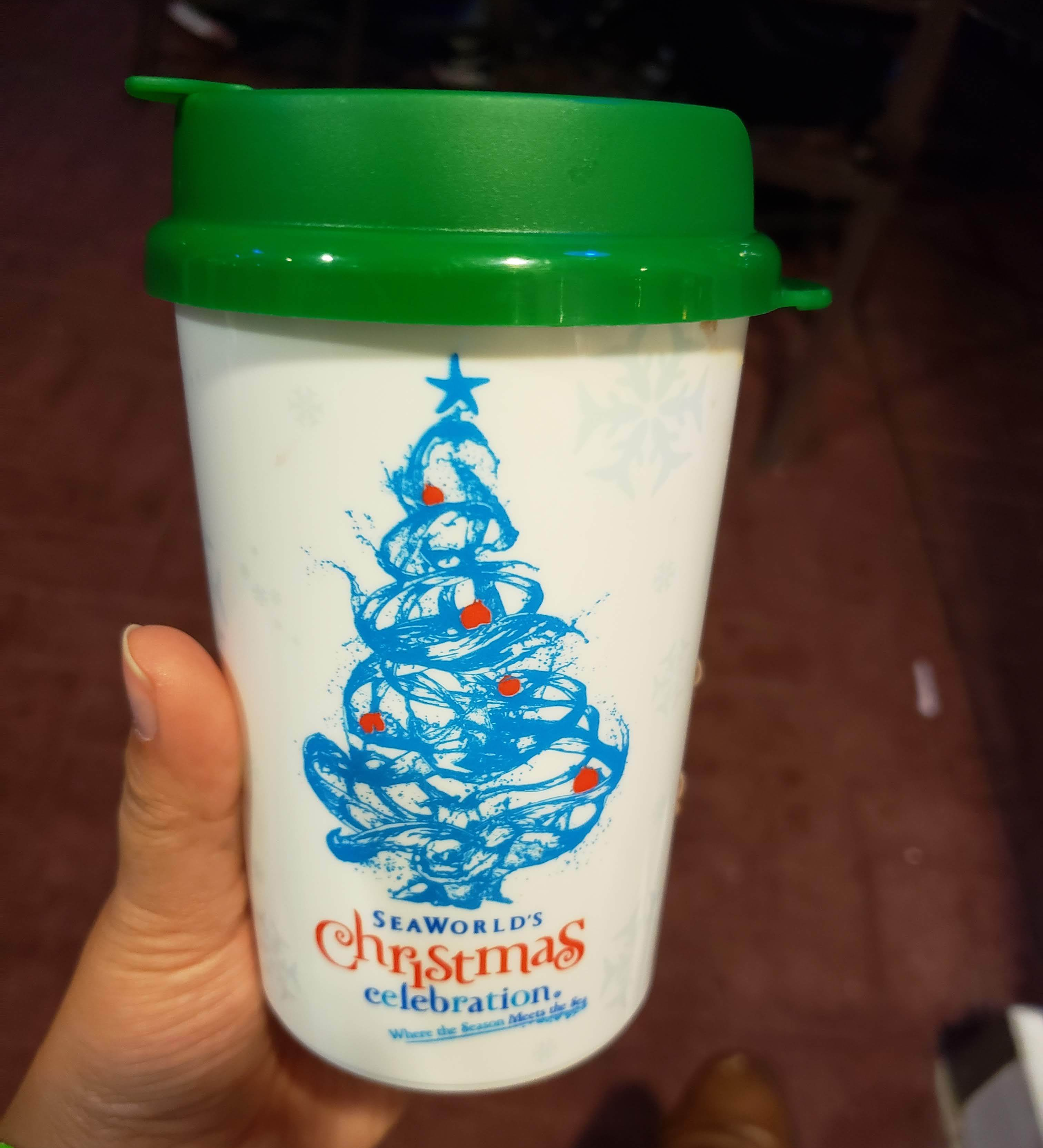 With the Christmas Celebration going on, there were also Tasting and Brew booths scattered about. At one of them, I bought a hot chocolate to end the night, and it came in this cute souvenir cup.