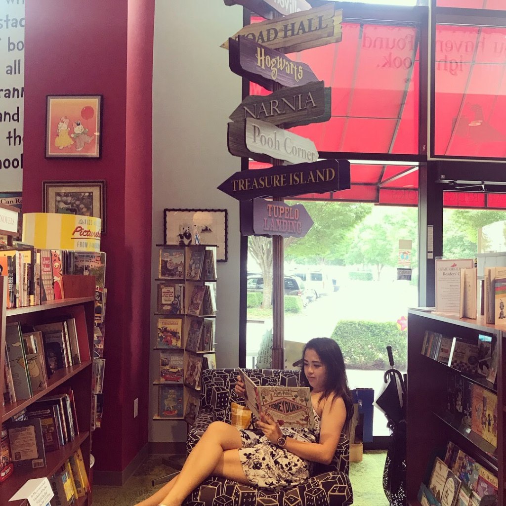 Even when I travel, one of my favorite things to do is to visit a small, independently owned bookstore. This photo is from a trip to North Carolina.