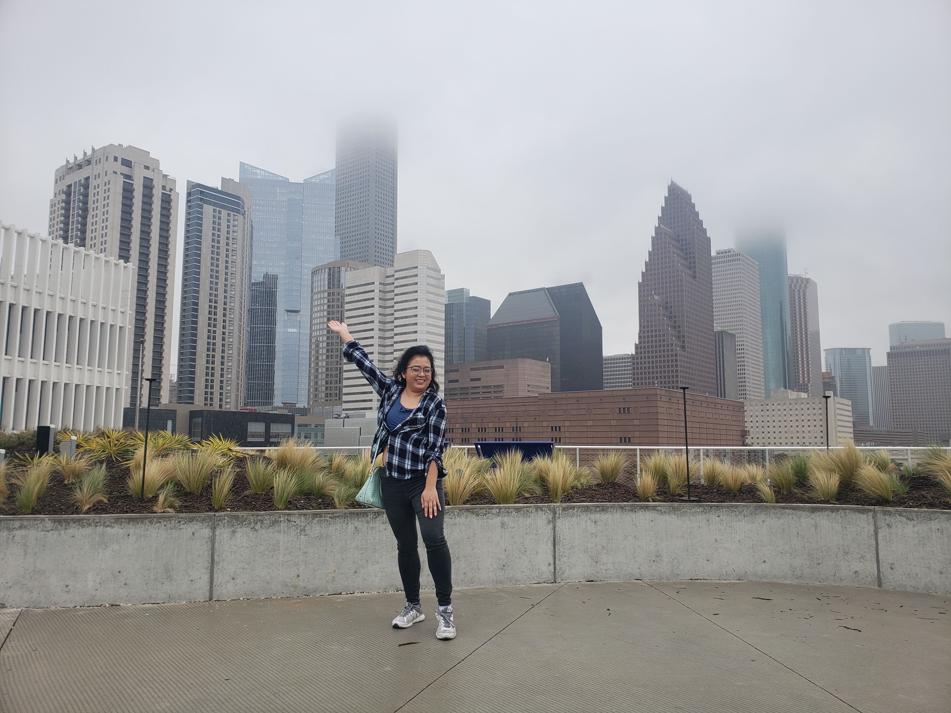 It's so cloudy that you can't see the top of the skyline, but I imagine The Post would be a perfect place for a picnic on a sunny day.