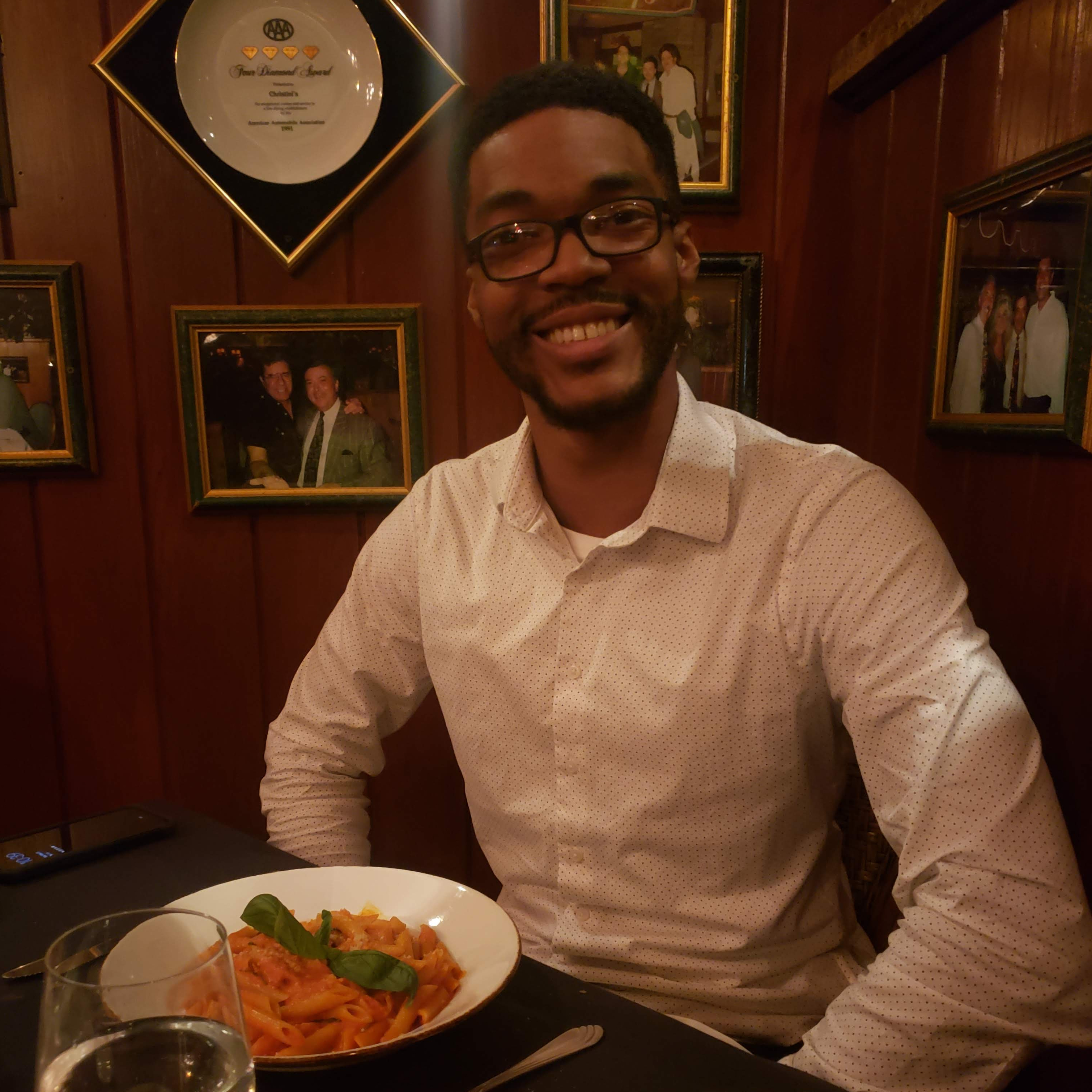 I may have suggested the restaurant with spectacular food, this handsome man is definitely what makes the meal for me.