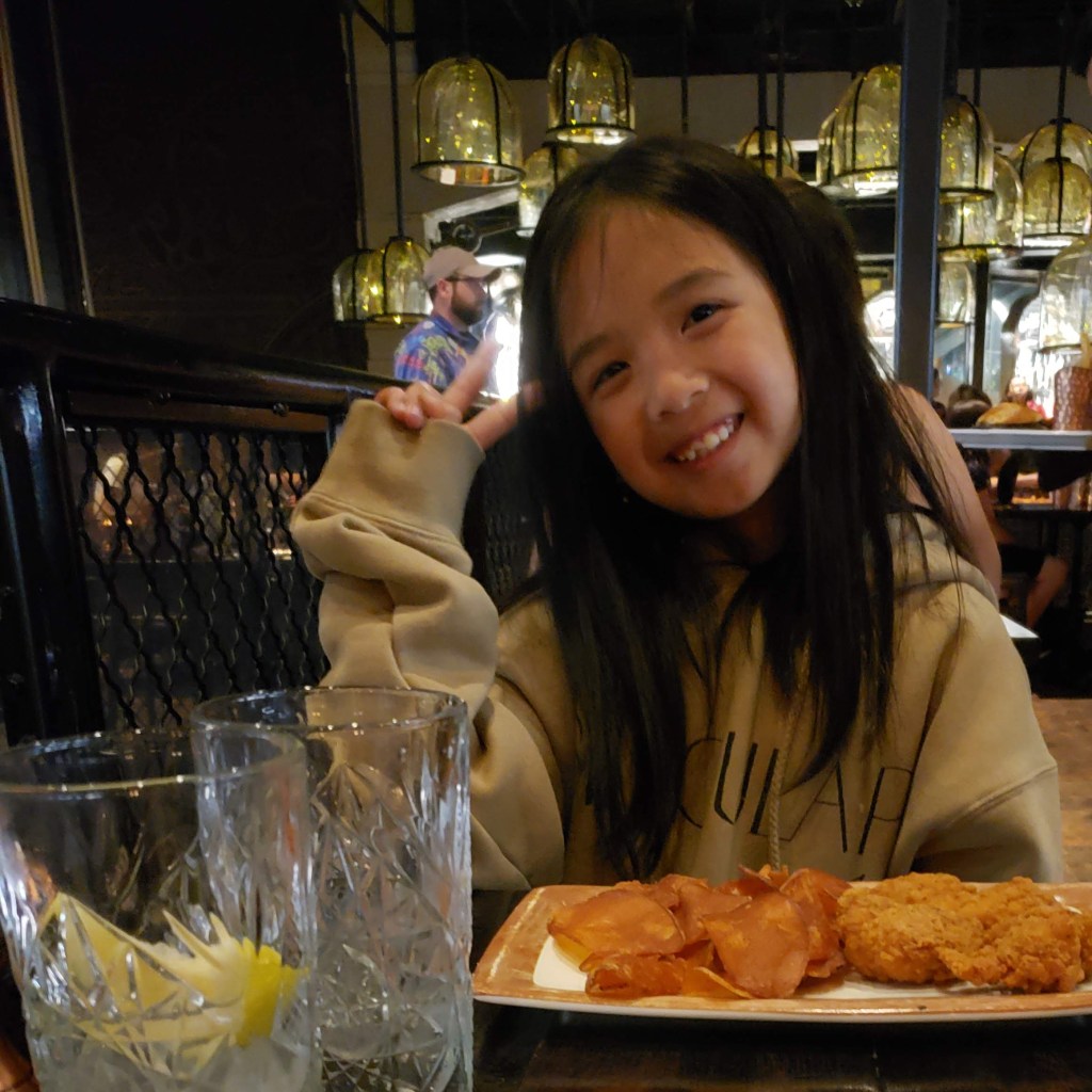So after seeing Sabrina Carpenter perform at Mardi Gras back in March 2019, my sister and I put on our new merch and went to dinner at the Chocolate Emporium at City Walk Universal.