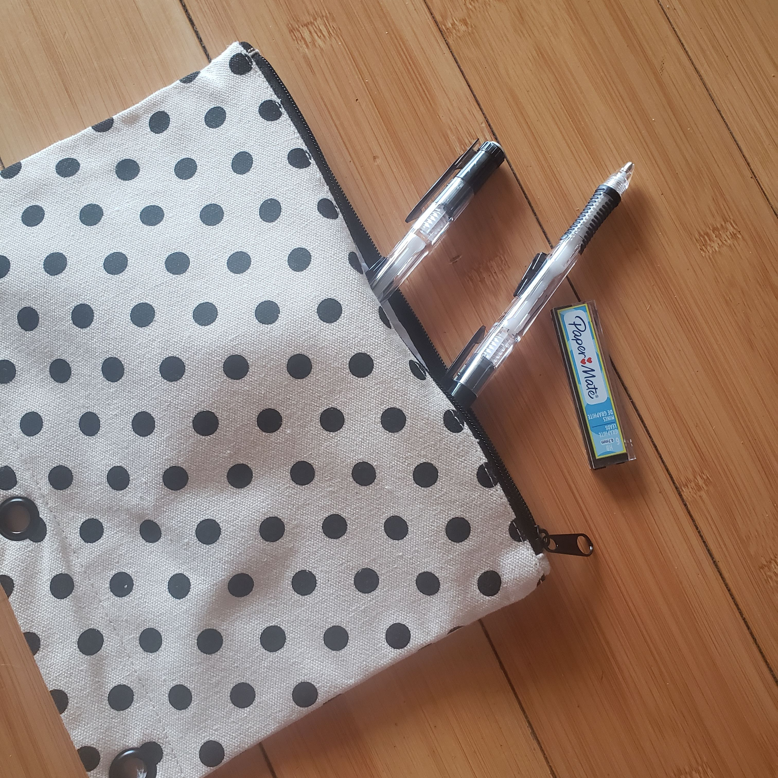 I like having a pencil pouch because it makes finding my pens and pencils quick and easy. All the little things don't get lost in the abyss that my backpack can become.