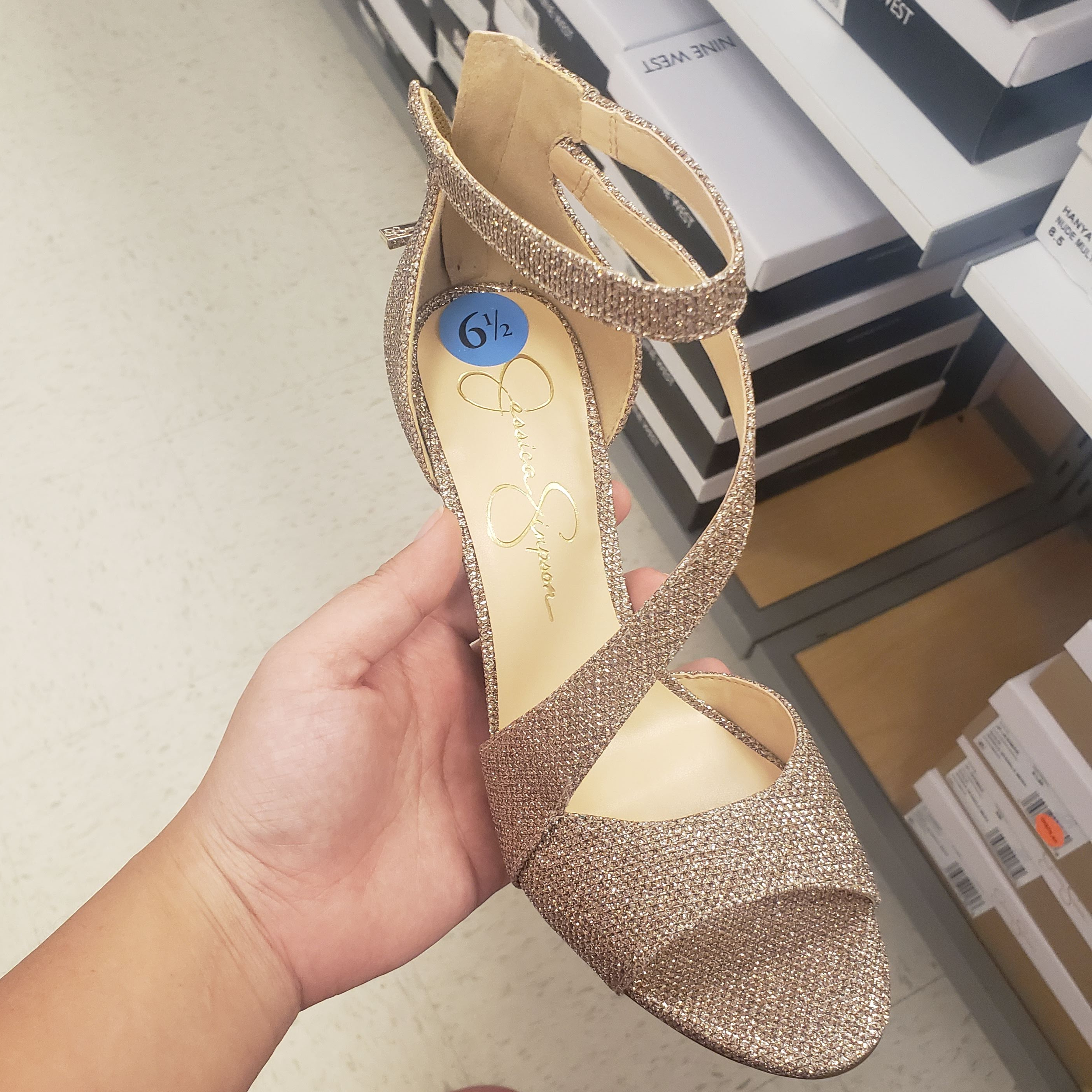 When I saw this sandal in the store, it looked like it would perfectly match my dress. So of course I bought them.