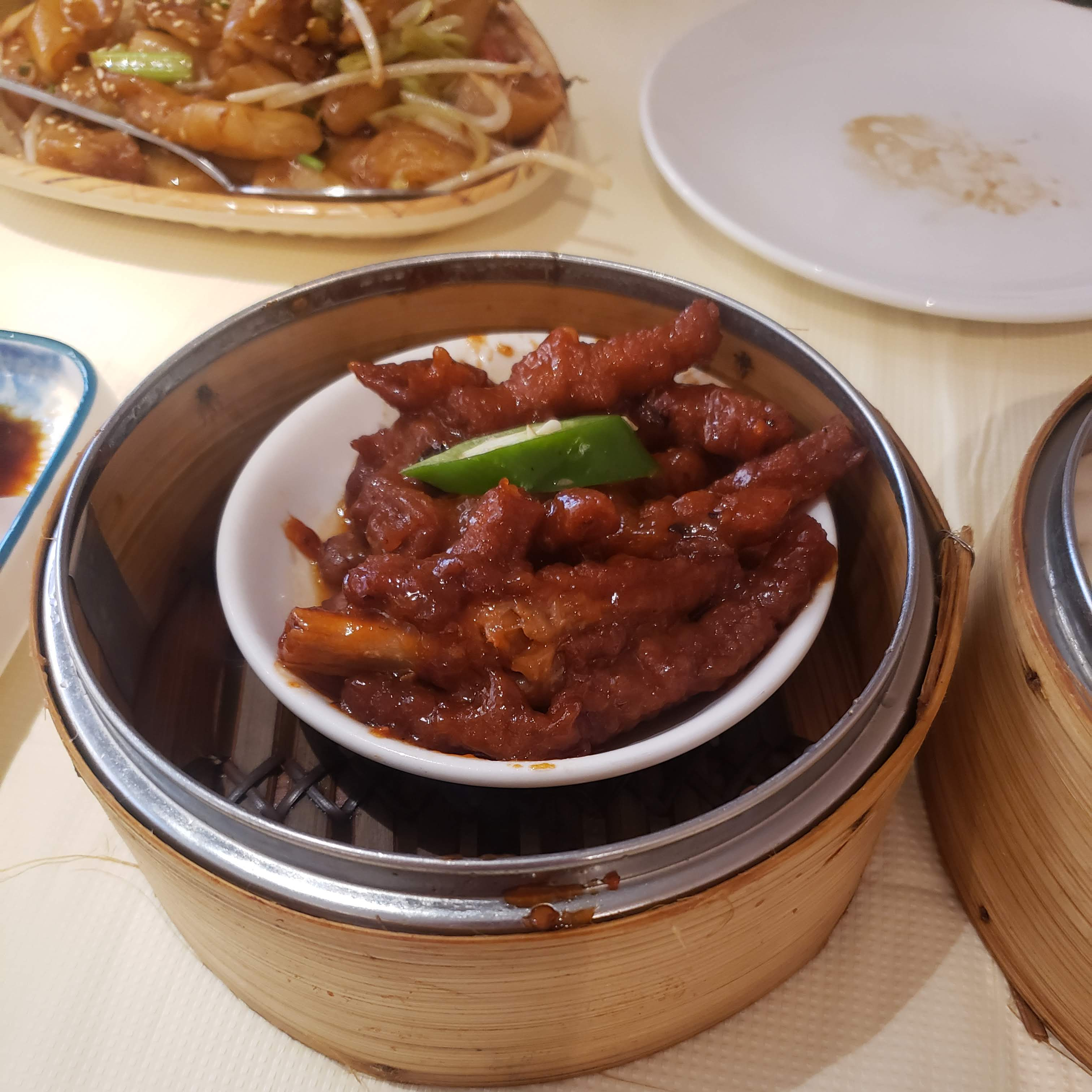 Is dim sum a typical dinner? I don't know, but I was very happy to have chicken feet. I only just recently discovered one of the best places to have it in Orlando, and I could sit at the restaurant and just eat chicken feet the whole time and be content.