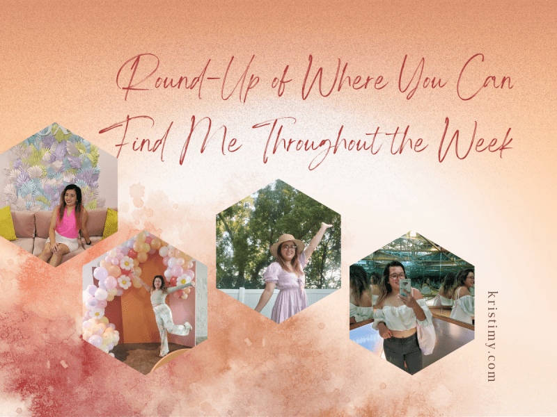 Round-Up of Where You Can Find Me Throughout the Week Header Image