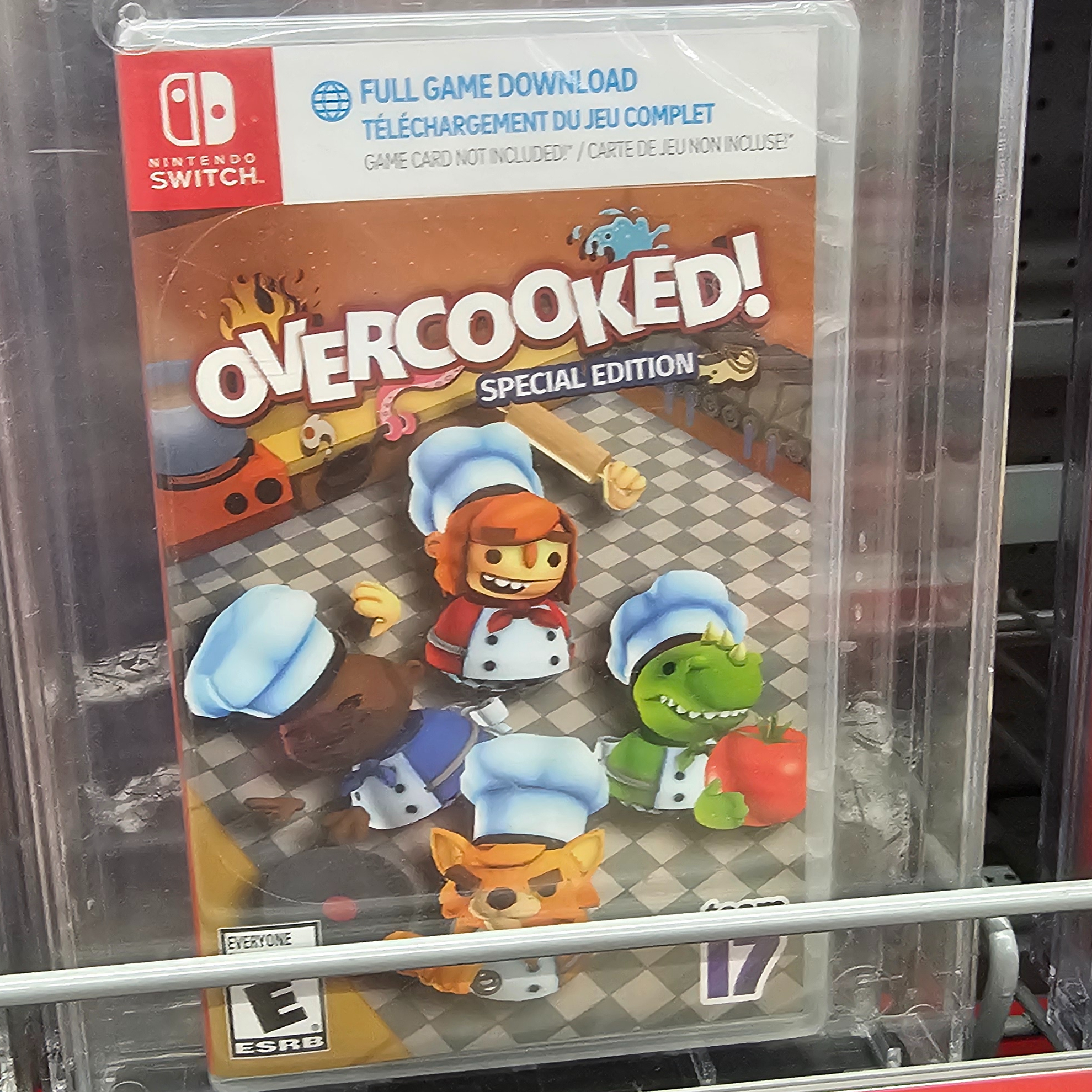The video game case for the Overcooked! Special Edition game for Nintendo Switch.