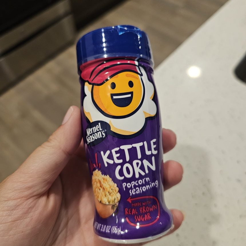 While most people would go to a movie theater and argue that they love movie theater butter popcorn, I have a preference for kettle corn, so I keep bring this seasoning with me whenever I go to the movies (since they stopped selling them at some locations).
